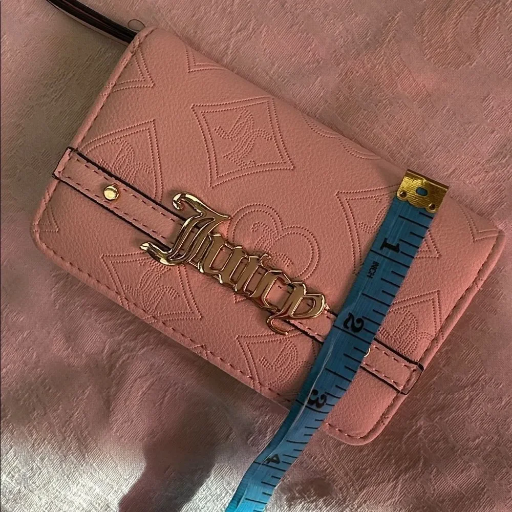 Juicy Couture Blush Pink Wallet with Gold Accents